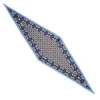 FOULARD ROMBO IN SETA AZZURRO Microfantasia fiore