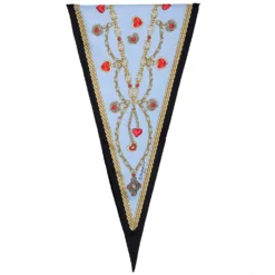 FOULARD ROMBO IN SETA AZZURRO Collezione san valentino