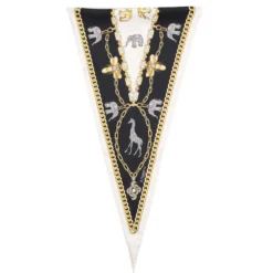 FOULARD ROMBO IN SETA BIANCO Collezione lucky charm
