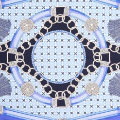 FOULARD ROMBO IN SETA BLU Collezione lucky charm