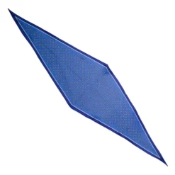 FOULARD ROMBO IN SETA BLU Microfantasia fiore