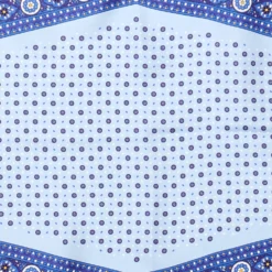 FOULARD ROMBO IN SETA BLU Microfantasia fiore