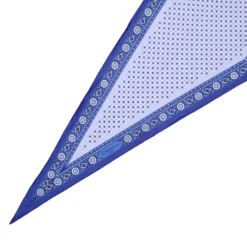 FOULARD ROMBO IN SETA BLU Microfantasia fiore