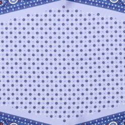 FOULARD ROMBO IN SETA BLU Microfantasia fiore