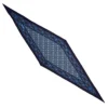 FOULARD ROMBO IN SETA BLU SCURO Microfantasia fiore