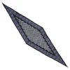 FOULARD ROMBO IN SETA BLU SCURO Microfantasia fiore