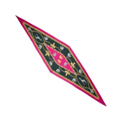 FOULARD ROMBO IN SETA FUCSIA Collezione lucky charm