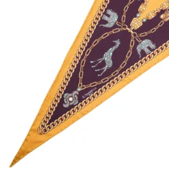 FOULARD ROMBO IN SETA GIALLO Collezione lucky charm
