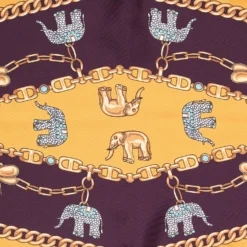 FOULARD ROMBO IN SETA GIALLO Collezione lucky charm