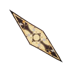 FOULARD ROMBO IN SETA MARRONE SCURO Collezione lucky charm