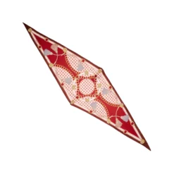 FOULARD ROMBO IN SETA ROSSO Collezione lucky charm