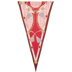 FOULARD ROMBO IN SETA ROSSO Collezione lucky charm