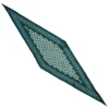 FOULARD ROMBO IN SETA VERDE SCURO Microfantasia fiore