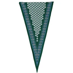FOULARD ROMBO IN SETA VERDE SCURO Microfantasia fiore
