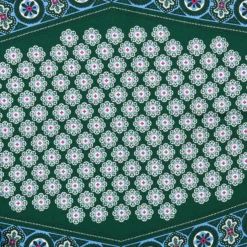 FOULARD ROMBO IN SETA VERDE SCURO Microfantasia fiore