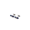 GEMELLI DA POLSO BARRETTA CON LAPIS In argento
