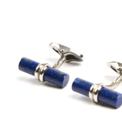 GEMELLI DA POLSO BARRETTA CON LAPIS In argento