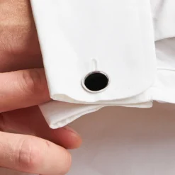 GEMELLI DA POLSO CON ONICE OVALI In argento