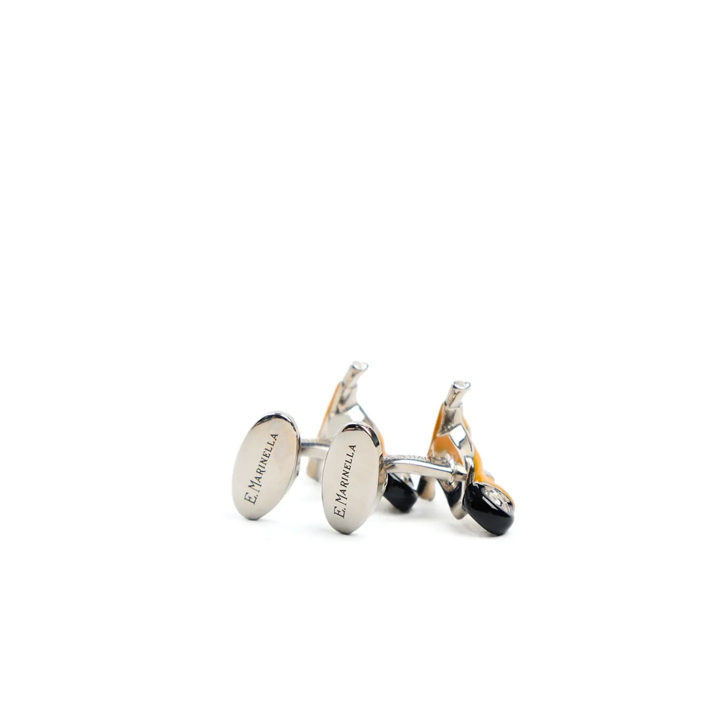 GEMELLI DA POLSO CON VESPA GIALLA In argento