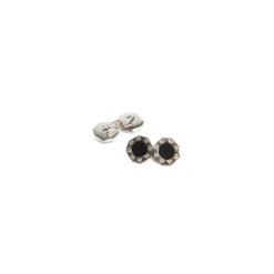 GEMELLI DA POLSO DOPPIATI OTTAGONALI Con onice in argento