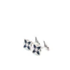 GEMELLI DA POLSO FIORE ARCHIVIO In argento e smalto blu