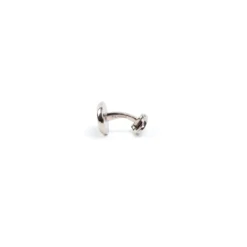 GEMELLI DA POLSO IN ARGENTO ARANCIONECon microfantasia fiore