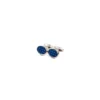GEMELLI DA POLSO IN ARGENTO BLUCon microfantasia fiore