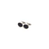 GEMELLI DA POLSO IN ARGENTO BLU Con microfantasia fiore
