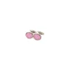 GEMELLI DA POLSO IN ARGENTO ROSA Con microfantasia fiore