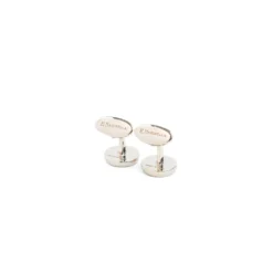 GEMELLI DA POLSO TONDO CON MALACHITE In argento