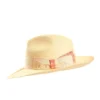 PANAMA MODELLO AMEDEO DETTAGLI IN SETA ARANCIO, 55 CM E. marinella x borsalino