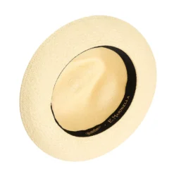 PANAMA MODELLO AMEDEO DETTAGLI IN SETA ARANCIO, 55 CM E. marinella x borsalino