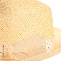 PANAMA MODELLO FEDERICO CON CINTA IN SETA BIANCA, 56 CM E. marinella x borsalino