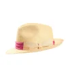 PANAMA MODELLO FEDERICO CON CINTA IN SETA FUCSIA, 56 CM E. marinella x borsalino