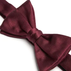 PAPILLON ANNODATO IN RASO DI SETA BORDEAUX Tinta unita