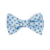 PAPILLON ANNODATO IN SETA AZZURRA Microfantasia fiore