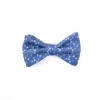 PAPILLON ANNODATO IN SETA AZZURRO POLVERE Microfantasia fiore