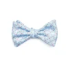 PAPILLON ANNODATO IN SETA AZZURRO Microfantasia geometrica