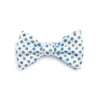 PAPILLON ANNODATO IN SETA AZZURRO Microfantasia fiore