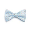 PAPILLON ANNODATO IN SETA AZZURRO Microfantasia fiore