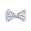 PAPILLON ANNODATO IN SETA AZZURRO Microfantasia geometrica