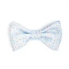 PAPILLON ANNODATO IN SETA AZZURRA Microfantasia fiore
