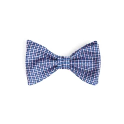 PAPILLON ANNODATO IN SETA BLUETTE Microfantasia geometrica