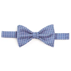 PAPILLON ANNODATO IN SETA BLUETTE Microfantasia geometrica