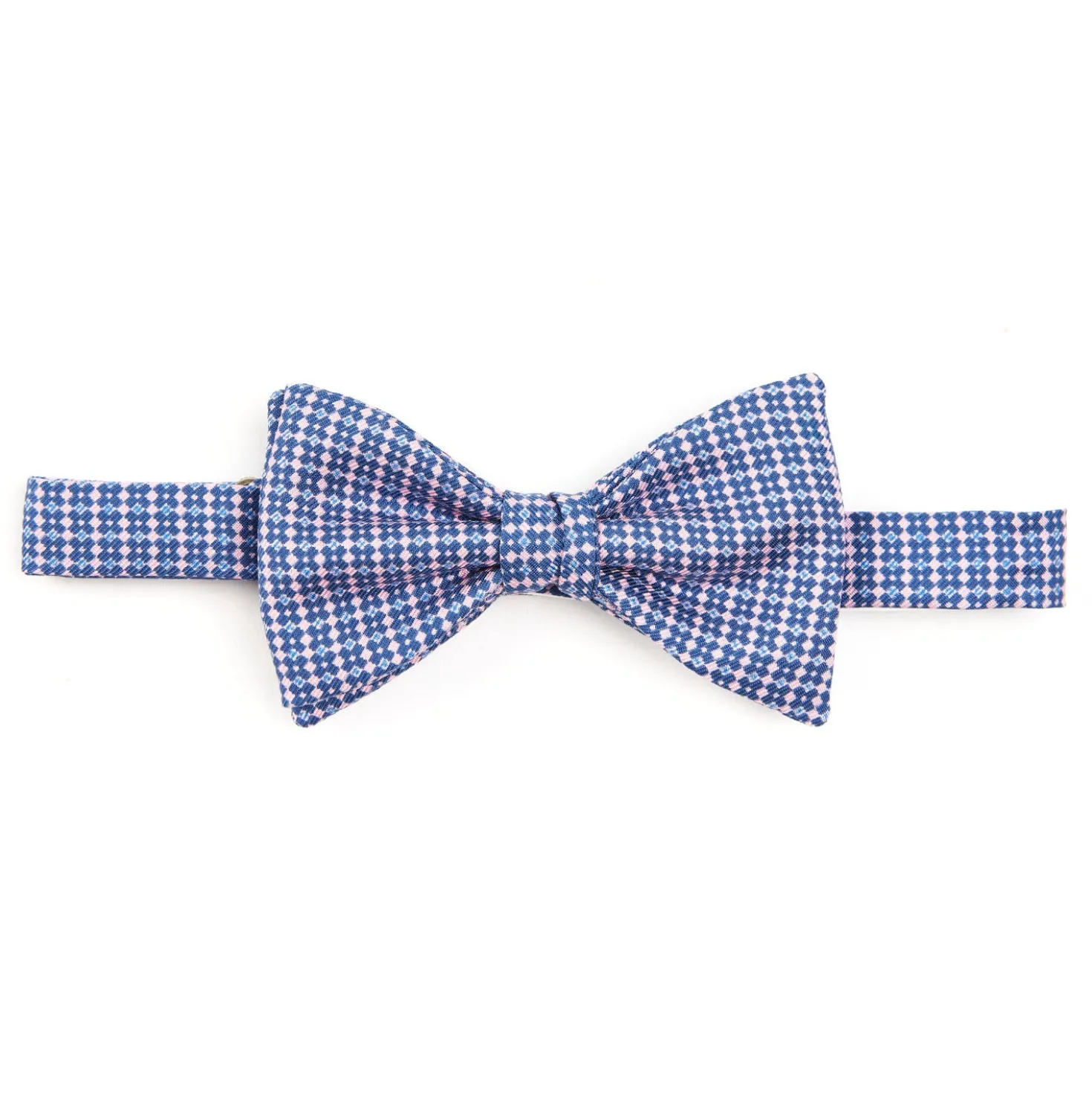 PAPILLON ANNODATO IN SETA BLUETTE Microfantasia geometrica