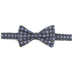 PAPILLON ANNODATO IN SETA BLU Macrofantasia fiore