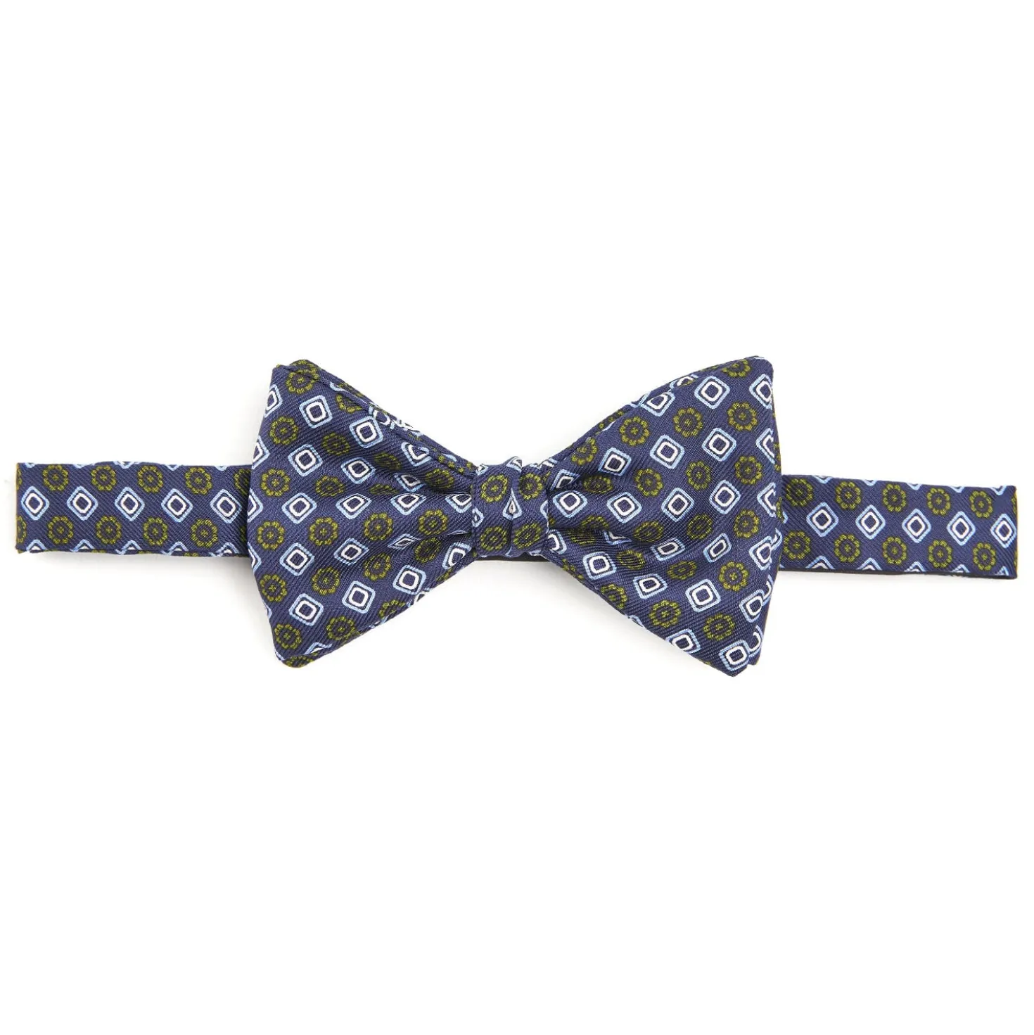 PAPILLON ANNODATO IN SETA BLU Macrofantasia fiore