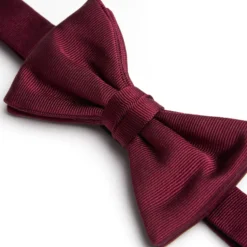 PAPILLON ANNODATO IN SETA BORDEAUX Tinta unita