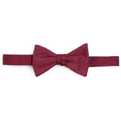 PAPILLON ANNODATO IN SETA BORDEAUX Tinta unita