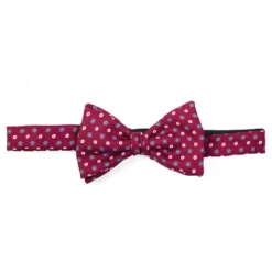 PAPILLON ANNODATO IN SETA BORDEAUX Microfantasia geoemtrica